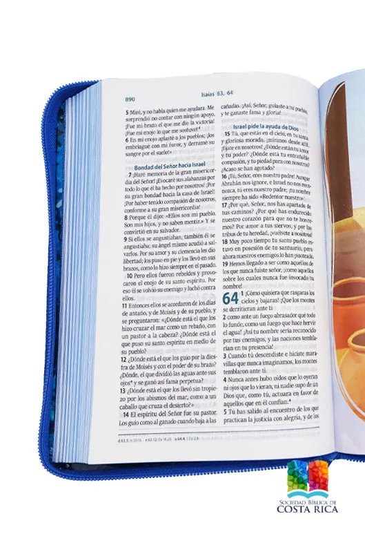 Biblia RVC Ilustrada Valientes con Jesús LG Azul